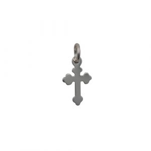 Silver 17x10mm plain Club end Cross
