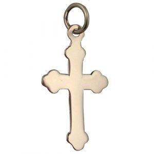 9ct Gold 24x13mm plain Club end Cross
