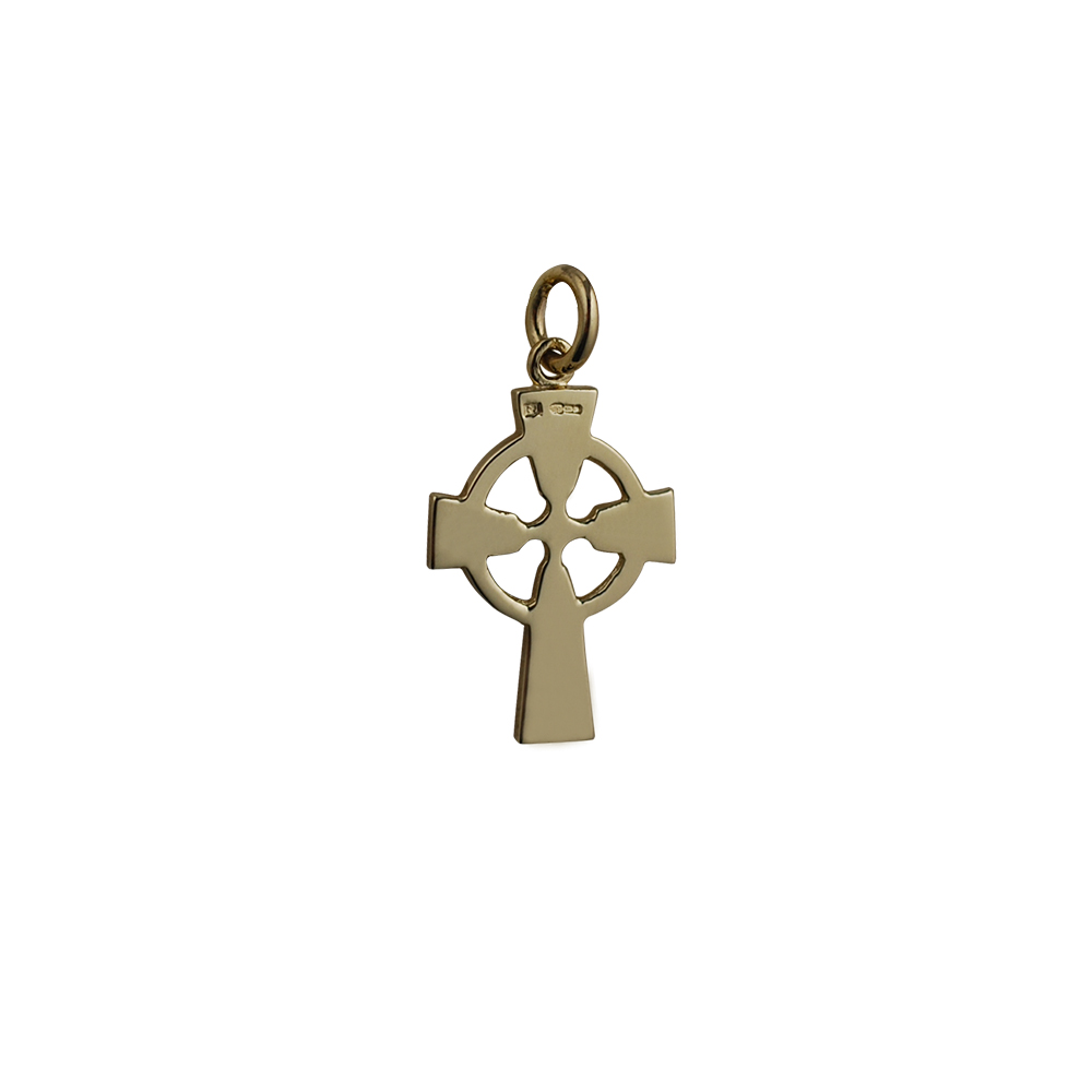 9ct Gold 23x16mm hand engraved Celtic Cross - Image 2