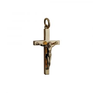 9ct Gold 30x18mm Solid Block Crucifix Cross