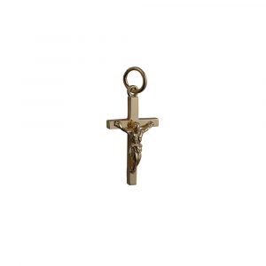 9ct Gold 20x12mm Solid Block Crucifix Cross