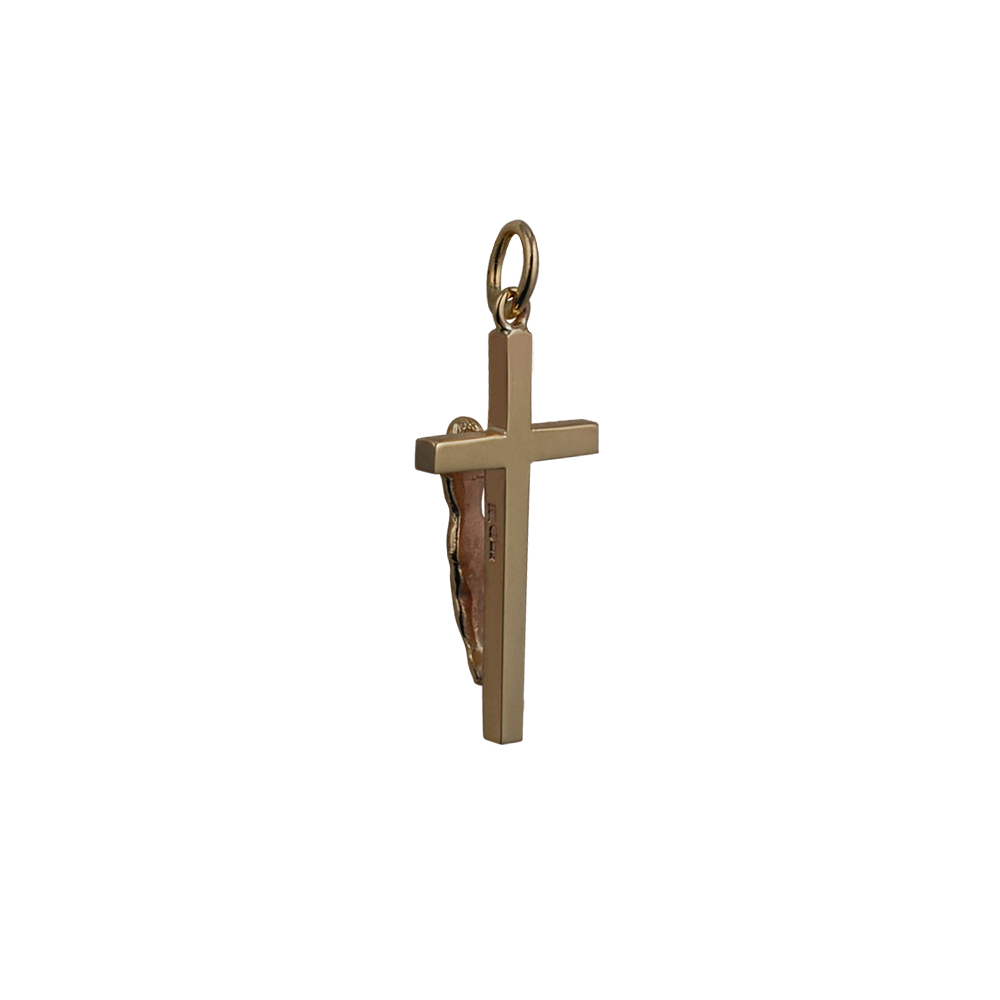 9ct Gold 25x14mm Solid Block Crucifix Cross - Image 2