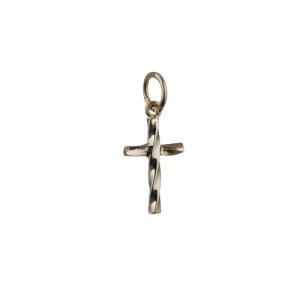 9ct Gold 10x9mm fancy Twist Cross