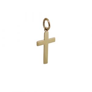 9ct Gold 16x10mm plain Flat Latin Cross