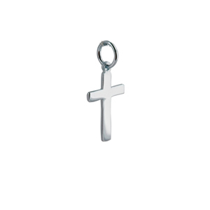Silver 16x10mm plain Flat Latin Cross