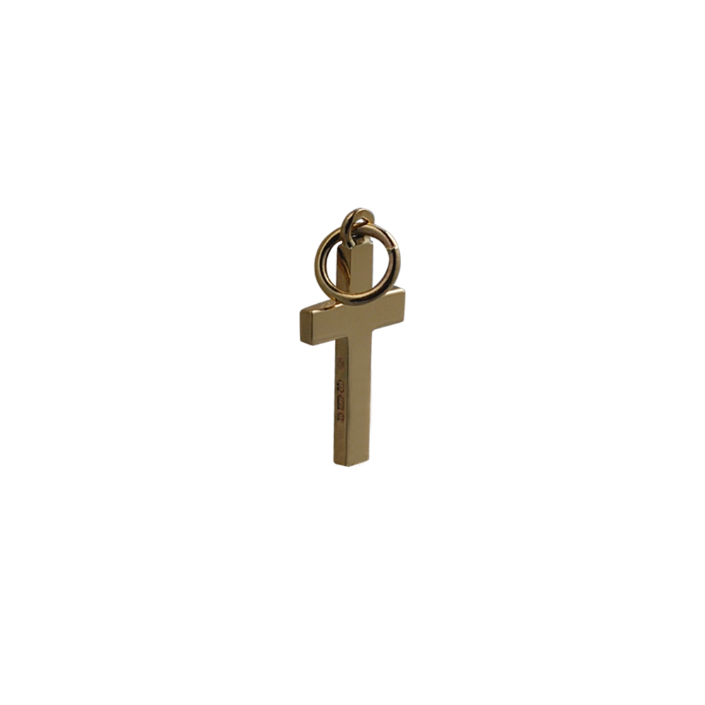 9ct Gold 17x10mm Plain Solid Block Cross - Image 2