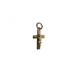 9ct Gold 17x10mm Solid Block Crucifix Cross