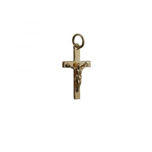 9ct Gold 20x12mm Solid Block Crucifix Cross