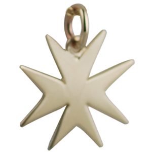 9ct Gold 18x16mm plain Maltese Cross