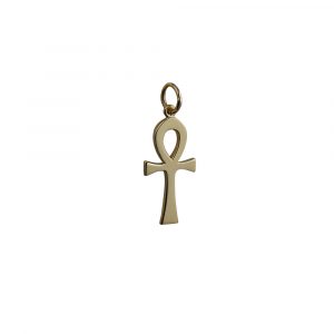 9ct Gold 18x10mm Plain Solid Ankh Cross