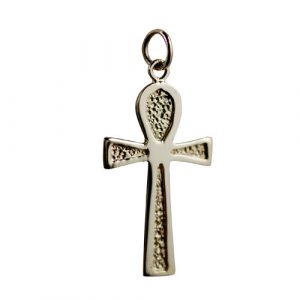 9ct Gold 28x16mm plain Ankh or Peace Cross