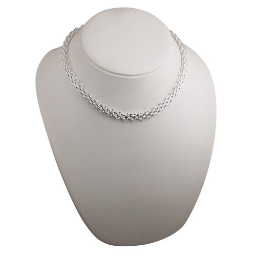 Silver fancy handmade necklace 18 inches - Image 3