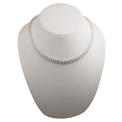 Silver fancy handmade necklace 20 inches - Image 3