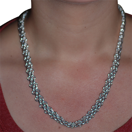 Silver fancy handmade necklace 20 inches - Image 4