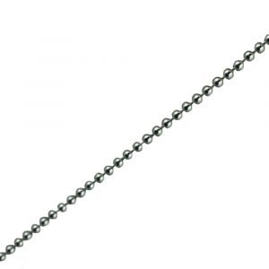 Silver 2mm wide Bead Pendant Chain 18 - 22 Inches