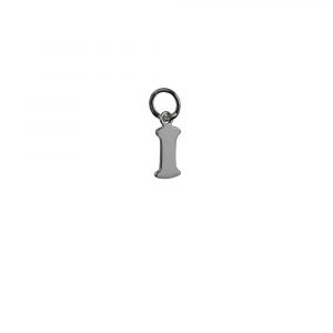 Silver 6x10mm plain Initial I Pendant or Charm