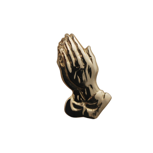 9ct Gold 25x13mm Praying hands Pendant