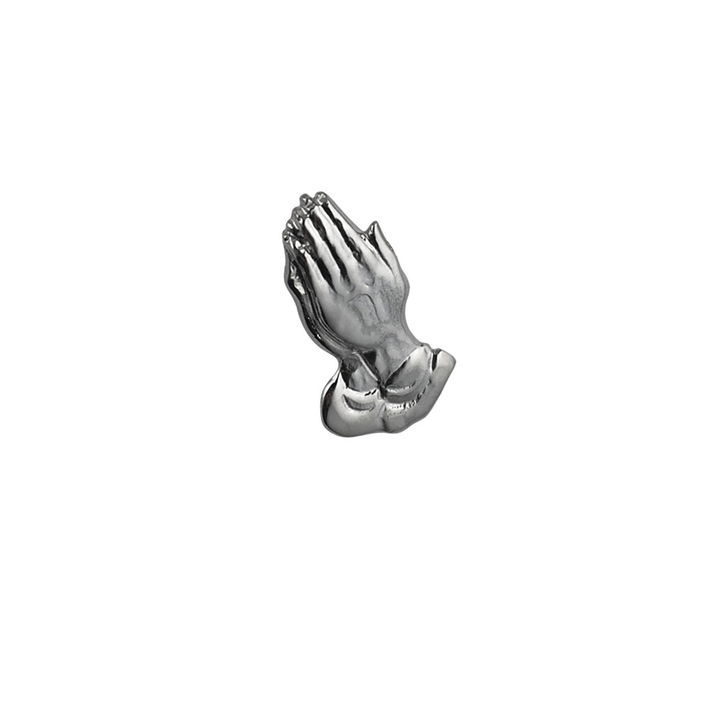 Silver 25x13mm Praying hands Pendant
