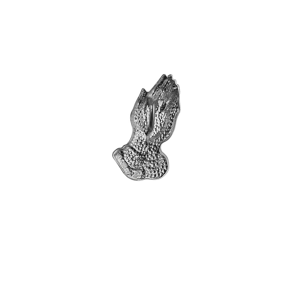 Silver 25x13mm Praying hands Pendant - Image 2