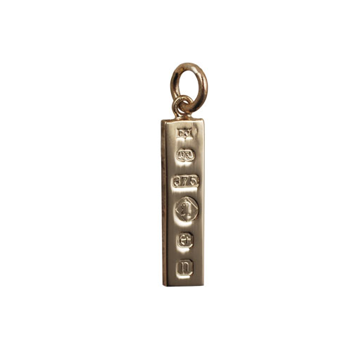 9ct Gold 22x5mm display hallmark Ingot Pendant