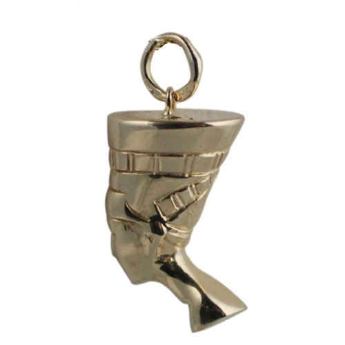 9ct Gold 19x14mm Heavy Solid Nefertiti bust
