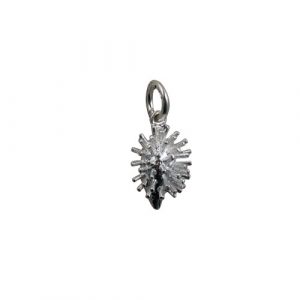Silver 15x10mm Hedgehog Charm or Pendant