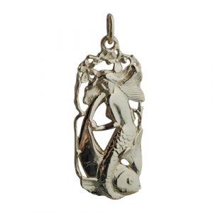 9ct Gold 33x17mm Pisces Zodiac Pendant
