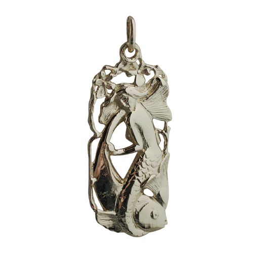 9ct Gold 33x17mm Pisces Zodiac Pendant