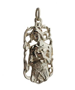 9ct Gold 33x17mm Virgo Zodiac Pendant