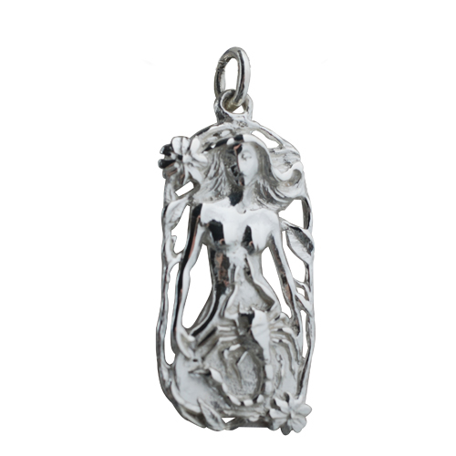 Silver 33x17mm Scorpio Zodiac Pendant