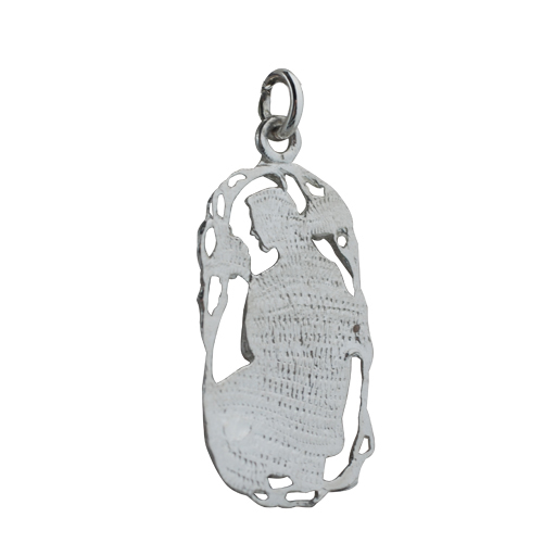 Silver 33x17mm Taurus Zodiac Pendant - Image 2