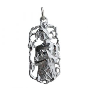 Silver 33x17mm Virgo Zodiac Pendant