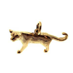 9ct Gold 20x30mm Mountain Lion charm