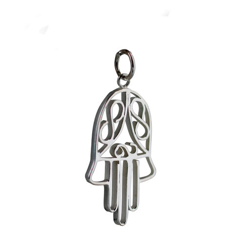 Silver 29x18mm Fatima Pendant