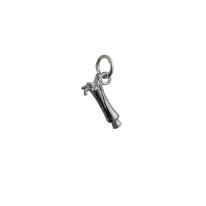 Silver 15x8mm Welsh Leek Pendant or Charm