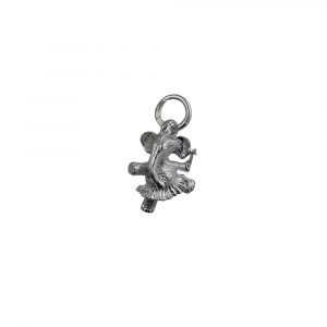 Silver 13x11mm Ballerina Elephant Pendant or Charm