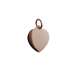 9ct Rose Gold 14x14mm plain heart Disc