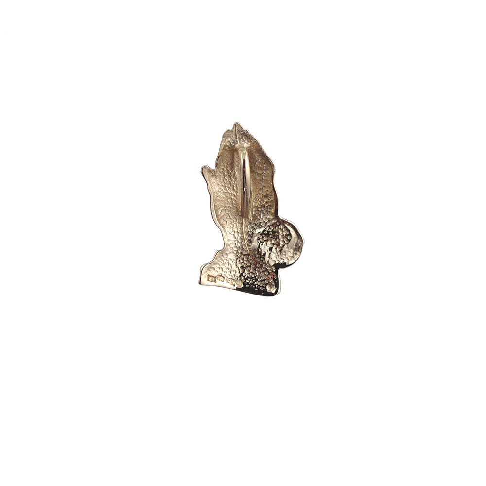9ct Gold 19x11mm Praying hands Pendant - Image 2