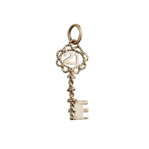 9ct Gold 25x10mm 21 Key Charm