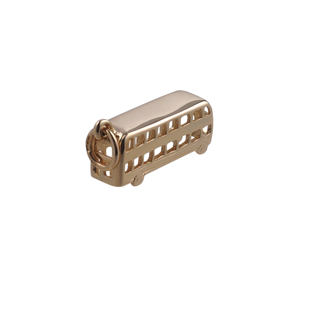 9ct Gold 20x8mm double decker bus Pendant or charm - Image 4