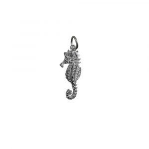 Silver 24x11mm Bermuda Seahorse Pendant or Charm