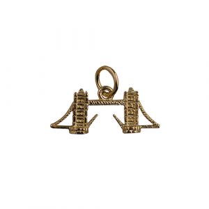 9ct Gold 9x20mm Tower Bridge Pendant or Charm
