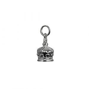 Silver 12x10mm Royal Crown Pendant or Charm