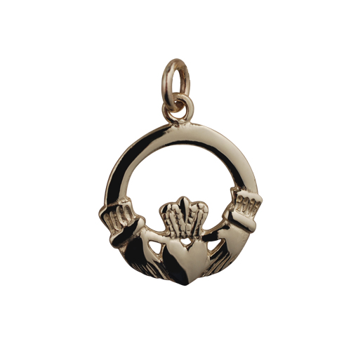 9ct Gold 20mm Claddagh Pendant