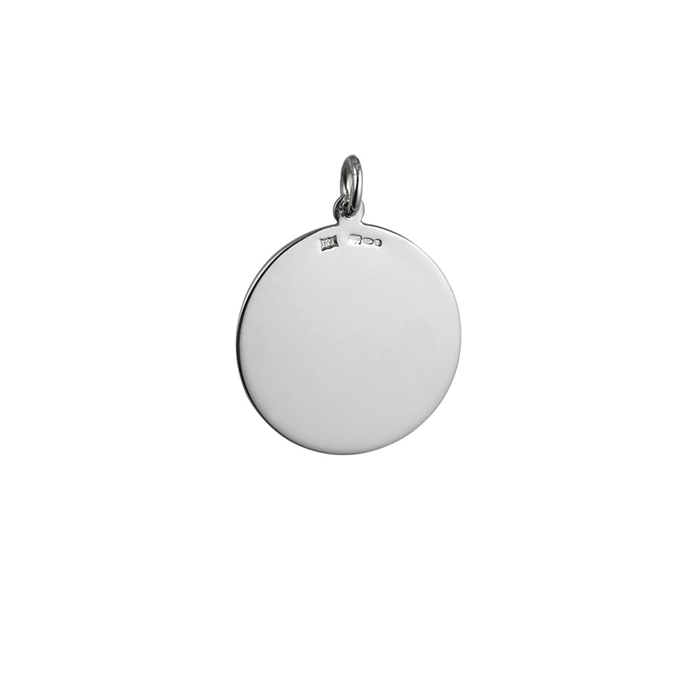 Silver 26mm round diamond cut edge Disc - Image 2