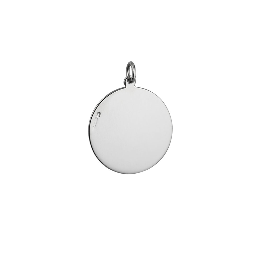 Silver 26mm round diamond cut edge Disc - Image 2