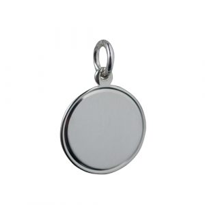 Silver 17mm round line border Disc