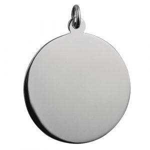 Silver 30mm round plain round Disc