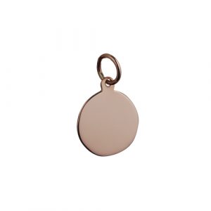 9ct Rose Gold 13mm round plain Disc