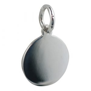 Silver 13mm round plain Disc